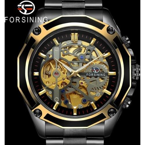 FORSINING Automatic Mechanical Men Wristwatch Military Army Sport Male Clock Top Brand Luxury Skeleton Fashion Man Watch 8130