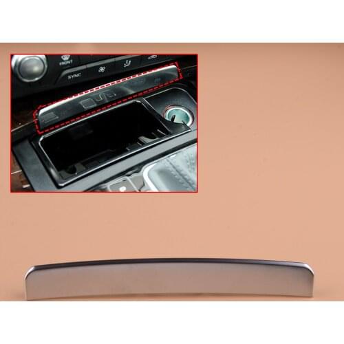 Chrome Car Front Central Ashtray Cover Push-Pull Bright Strip Fit for Audi A6 A7 2012 2013 2014 2015 2016 2017 2018 ABS