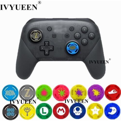 IVYUEEN 2 Pack Silicone Grip Caps for Nintend Switch NS PRO Controller Analog Thumb Stick Skin Joystick Cover -14 colors
