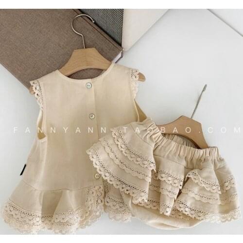 Baby Clothes Toddler Girl Clothing Sets Fashion New Kids Girls Sleeveless Shirt+shorts 2pcs Suit Baby Girl Cute Party