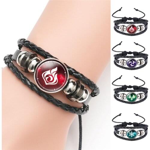 Hot Unisex Cartoon Time Gem Design Leather Beads Bracelet Lady Weave Lucky Bracelets Jewelry NOV99