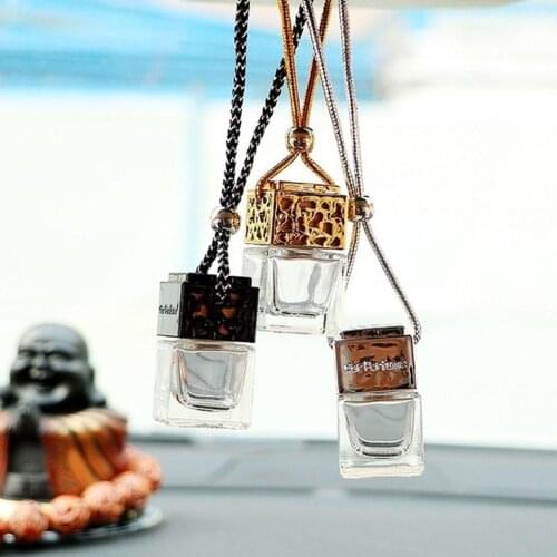 Hot Sale Portable Travel Mini Car Auto Perfume Storage Bottles Pendant Glass Bottle Refillable Hanging Decoration Ornament