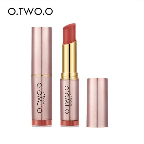 O.TWO.O Matte Lipstick Not Dry Waterproof Lip Balm Non Sticky 12 Colors Nude Pink Red Lip Tint Moist Lips Makeup Cosmetics T1531