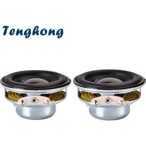 Tenghong 2pcs 40MM Mini Audio Portable Speakers 16 Core 4 Ohm 5W Full Range Speaker Rubber Side NdFeB Magnetic Bluetooth Speaker