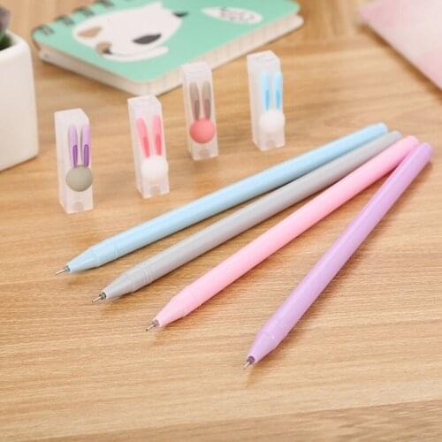 20 PCs Creative Stationery Gel Pens Set Cute Rabbit Fresh Candy-Colored Students Water Pen Office Kawaii Stationery Wholesale