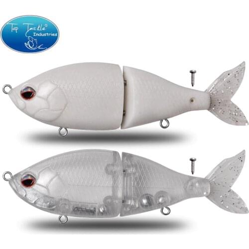 Unpainted swimbait DIY jointed bait slow sinking fishing lure with soft tail ABS plastic artificial CF LURE hard bait 150mm 55G