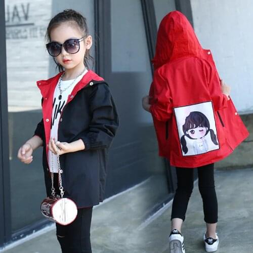 2020 Autumn Winter Girls Jacket For Girls Windbreaker child Jacket Kids Raincoat Trench Coat Children Outerwear Girls Clothes