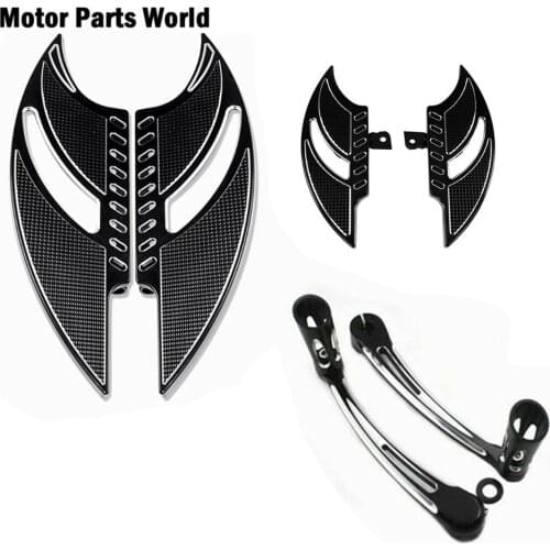 Motorcycle CNC Cut Front Rear Floorboards Heel Toe Shift Lever For Harley Touring Electra Glide CVO Softail Dyna Switchback FLD