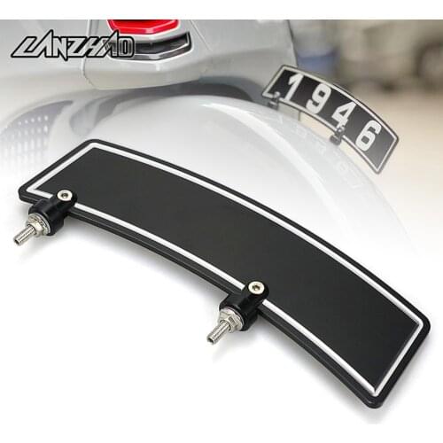 Motorcycle Front Number Plate Board CNC Aluminum Accessories for Piaggio Vespa GTS 250 300 Sprint Primavera 2017 2018 2019 2020