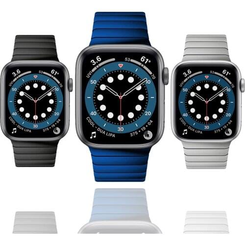 Stainless Steel strap for apple watch se band series 4 5 6 44mm 40mm for iwatch 3 42mm 38mm bands Business Link bracelet correa