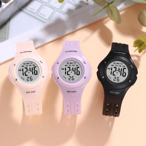 RGTOPONE Sport Alarm Electronic Watch Waterproof Student Children Colorful Luminous LED Digital Watches Shock Resistant Clock