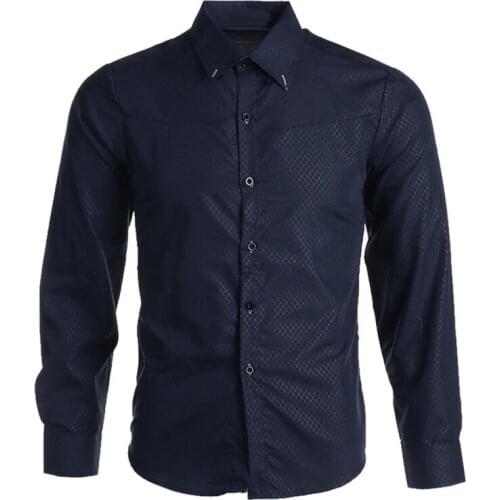 SLACTION Men's Cotton Shirts
