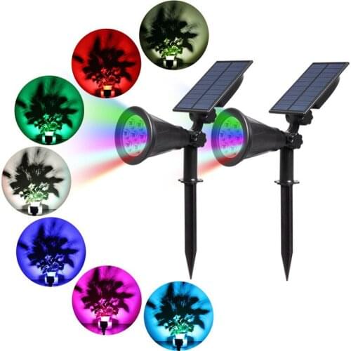 LED Solar Outdoor Spotlight Waterproof 7 Led Lawn Light Wall Light Garden Decoration Outdoor Light Landscape Garden Lighting