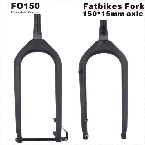 Fatbike Carbon Fork 15mm Thru Axle carbon fat fork Snow Bike Carbon Fork Dune Buggy Fork 150*15mm include Axle