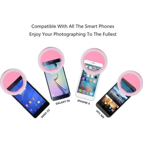 Universal Selfie LED Ring Flash Light Portable Mobile Phone 36 LEDS Selfie Lamp Luminous Ring Clip For iPhone 8 7 6 Plus Samsung