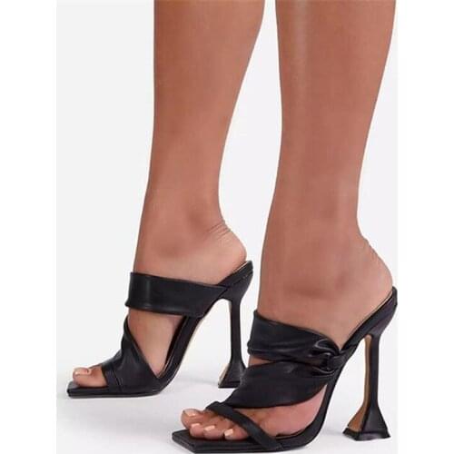 2021 Women Sandals Pumps Summer Fashion Open Toe High Heels Shoes Female Thin Belt Thick Heels Party Casual Females 8/10cm Shoes