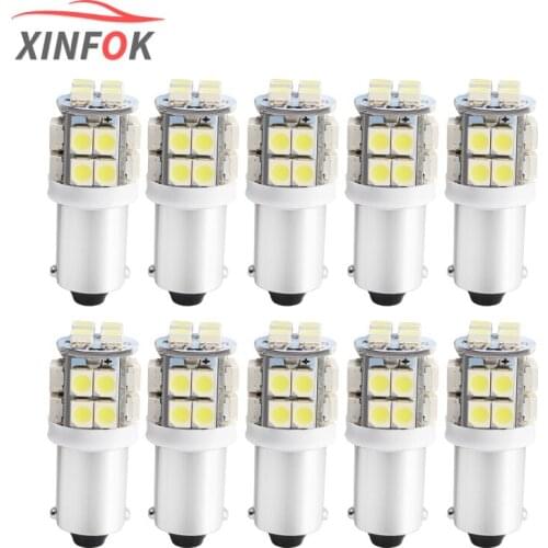 10 PCS Car LED Light BA9s Bulbs Turn Signal DC 12V 1210 SMD Reverse License Plate Lights