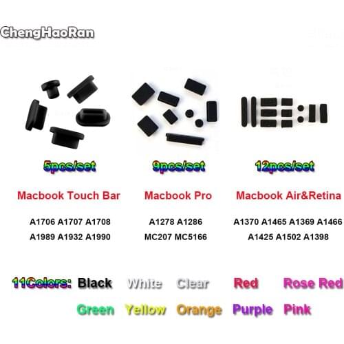 11Sets Laptop Port Dust Plugs Kit for Apple Air&Retina USB Dust Plug for MacBook Pro 13 2016 Touch Bar Dust Plug Stopper Laptop