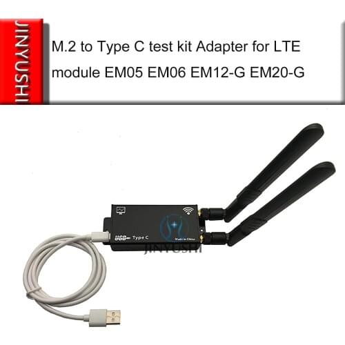 M.2 Adapter with enclosure (without modem) WIFI Type C Antenna for all M.2 4G modem as EM7455 EM7565 EM06 EM12-G EM7430 ME906
