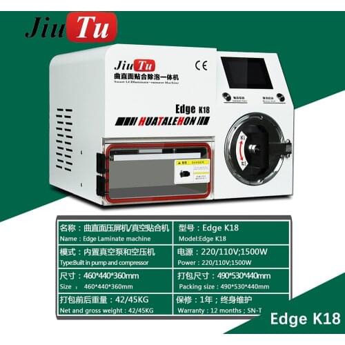 Cold Press LCD Repair All in One Vacuum OCA Lamination Machine for iPhone X XSRefurbish For Samsung S8 S9 OLED Edge Laminating