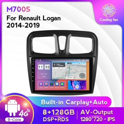 MEKEDE 4G + 64G 9" 2din Android Car Radio DVD Player for Renault Logan Sandero Symbol 2014-2019 Car Radio GPS WIFI IPS Player