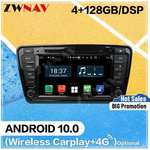 128G Carplay DSP Android Screen Car Multimedia DVD Player for Skoda Octavia 2014 2015 2016 GPS Auto Audio Radio Stereo Head Unit