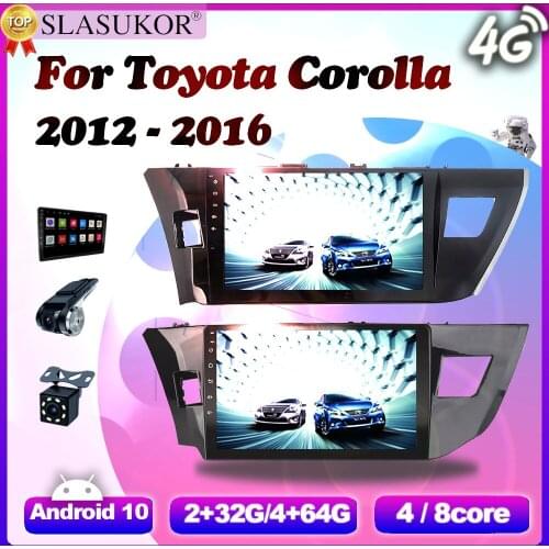 6G+128G Android Car Radio Player For Toyota Corolla 2012 2013 2014 2015 2016 GPS Navigation Carplay Auto head unit No 2 din 2din