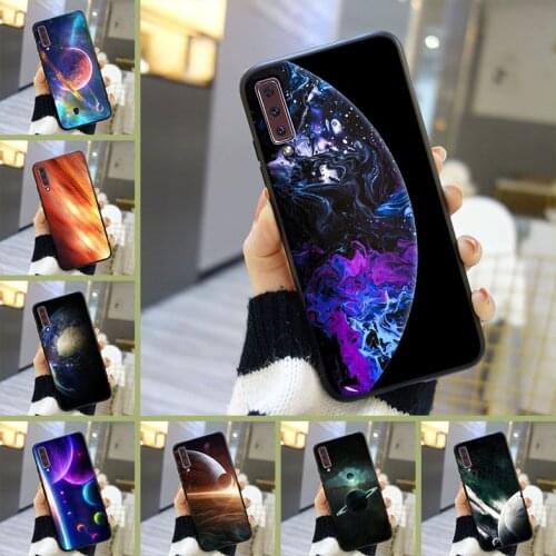 Phone Case For Samsung Galaxy A6 A8 Plus 2018 Silicone Black Space Back Cover For Samsung Galaxy A3 A5 2016 2017 A6 A7 A8 2018