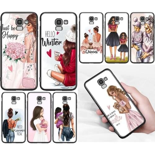 Hot Baby Mom Girls Cover For Samsung Galaxy J8 J7 Duo J6 J5 Prime J4 Plus J3 J2 Core 2018 2017 2016 Phone Case