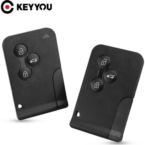 KEYYOU 20x 3 BNT Smart Card Remote Key Shell Case For Renault Clio Logan Megane 2 3 Koleos Scenic 2003 2004 2005 2006 2007 2008