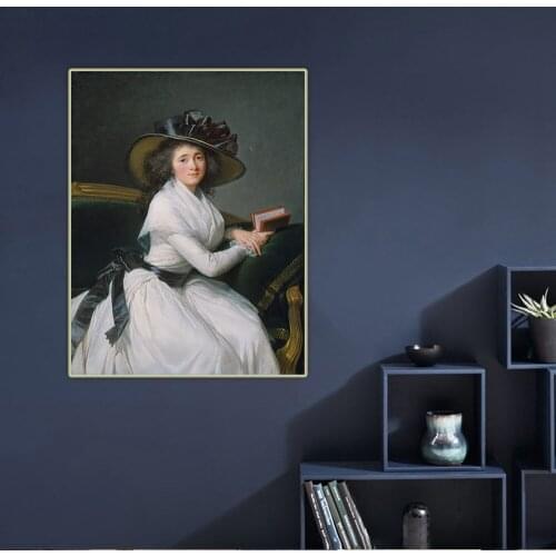 Citon E.Vigee Lebrun《Countess of La Chatre》Canvas Art Oil Painting Artwork Poster Decorative Picture Wall Decor Home Decoration