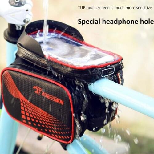 CoolChange Waterproof Bike Frame Front Head Top Tube Cycling Double IPouch 6.2 Inch