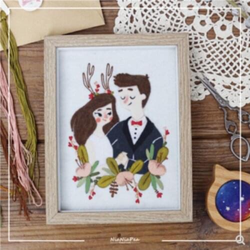 Valentines photo frame, gift holders hands wool needlepoint kit wool felt needle felting decoration craft needlecraft DIY ha