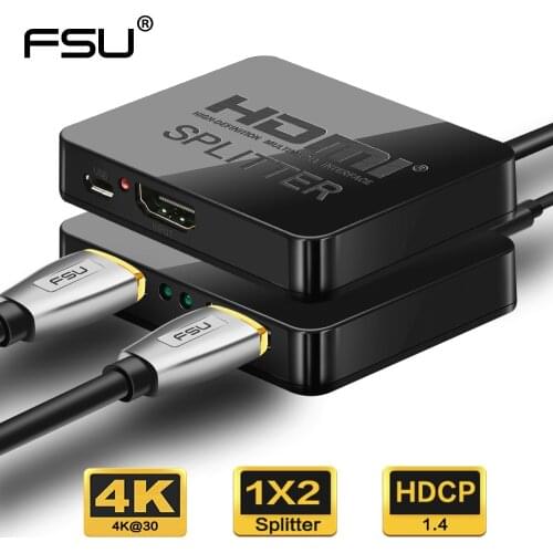 HDMI-compatible Splitter Switcher 4K Full HD Video HDMI Switch 2 in 1 out Amplifier Dual Display HDCP1.4 for PS3 HDTV DVD XBOX