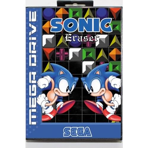 Sonic Eraser 16bit MD Game Card For Sega Mega Drive/ Genesis with Retail Box