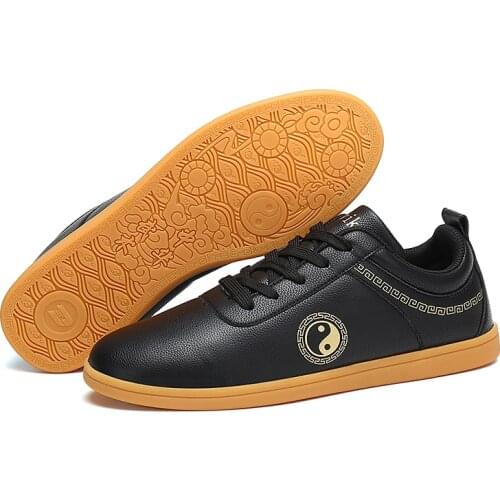 Men and Women Tai Chi Shoes Chinese Kung Fu Sports Shoes Black and White Taekwondo Karate Training Footwear