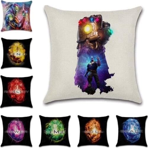 Thanos Infinity Gauntlet 6 stores Cushion Cover decorative Home sofa chair car seat friend childrens bedroom gift pillowcase
