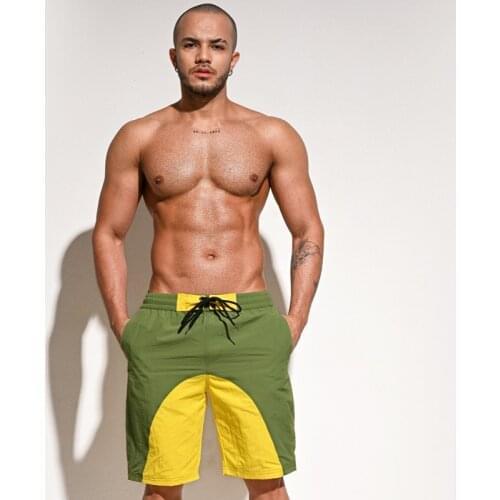 Color matching men beach shorts swim trunks 2021 sexy swimwear gym sports board swimming pool party shorts men bikini swimsuits