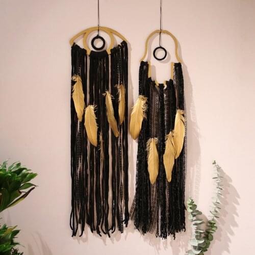 Black Dream Catcher Feather Hanging Ornament Wall Pendant Home Decoration Art Gifts Valentines Day Gifts