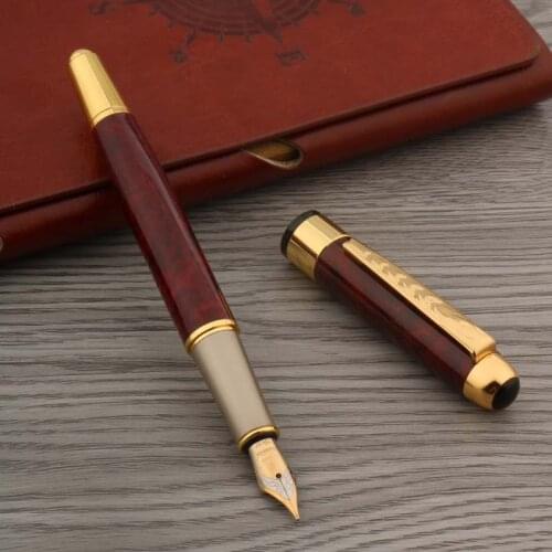 Luxury 1pc metal Eagle Relief pattern Black Golden classic gift Fountain Pen Stationery Office school supplies