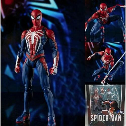 SHF Marvel Spiderman Upgraded Suit Version Articulate Figure Model Toys