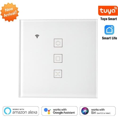 Tuya EU WiFi Smart Curtain Switch for Electric Motor Roller Shutter Blinds Automatic Control System Works with Alexa Google Home