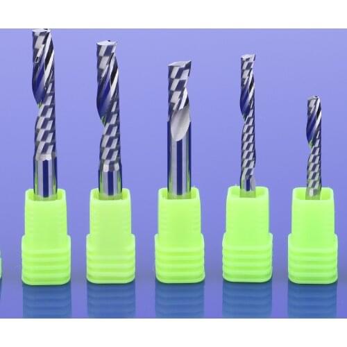 5pcs 6mm Single Flute Spiral Cutter 3A TOP Quality CNC End Mill Carbide router bit For Acrylic PVC MDF Milling Cutter