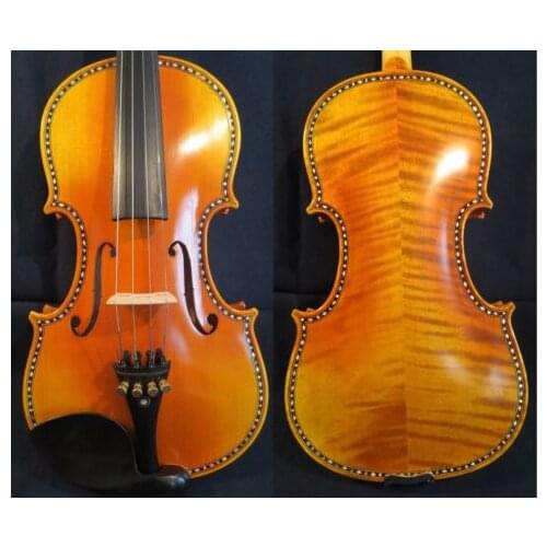 Strad style SONG Brand master violin 4/4 inlay shell purfling great sound #11982