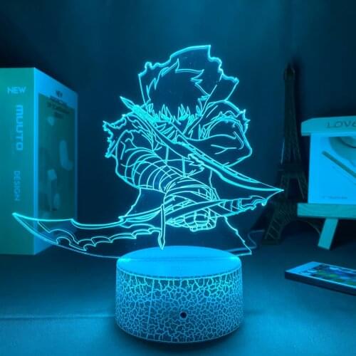 Led Panel Lights Anime FigureSolo Leveling for Childrens Room Decor Night Light Kid Bithday Gift Manga Solo Leveling USB Light