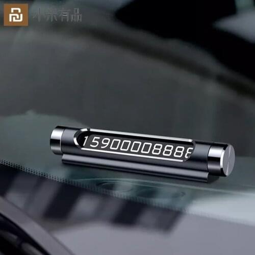 New Youpin Car Temporary Parking Card License Plate Temporary Stop Sign Luminous Parking Number Plate Custom Number Card Plate