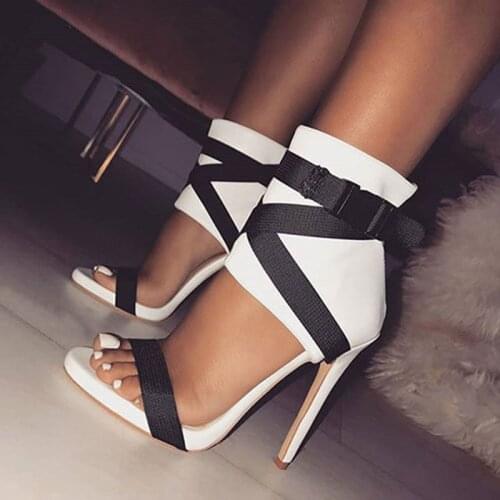 New Shoes Woman High Heels Pumps Sandals Fashion Summer Sexy Ladies Increased Stiletto Super Peep Toe with strap Wedding Shoes