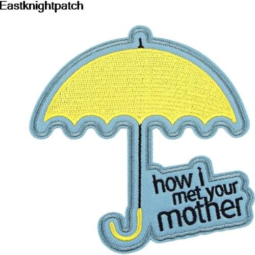 TV series umbrella shape letter Patch Iron on Clothing DIY Embroidered Badges Sewing Applique Patchwork Sticker Decoration E1095
