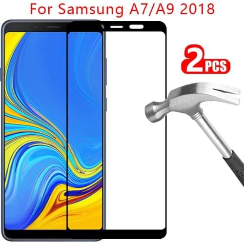 9d protective tempered glass for samsung a7 a9 2018 screen protector on samsun galaxy a 7 9 7a 9a a72018 a92018 safety film case