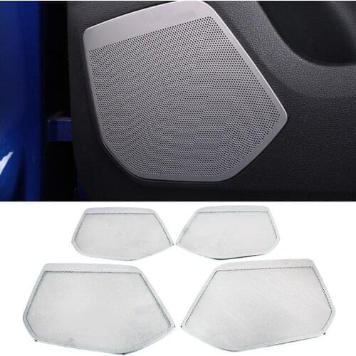 Lsrtw2017 Car Interior Door Sound Speaker Panel Trims Moldings for Audi Q3 2019 2020 2021 Accessories Auto Styling Kit Parts